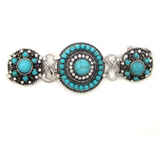 Tibetan Silver Turqouise Armband 9